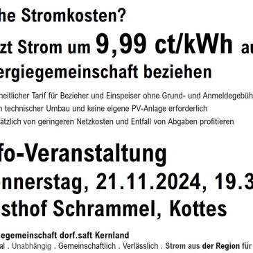 Energiegemeinschaft – Info Veranstaltung